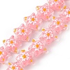 Transparent Glass Beads Strands LAMP-F029-03B-1