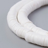 Flat Round Handmade Polymer Clay Bead Spacers CLAY-R067-3.0mm-17-2