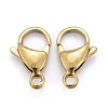 Ion Plating(IP) 304 Stainless Steel Lobster Claw Clasps X-STAS-H353-F-02G-3