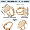 8Pcs 304 Stainless Steel Open Cuff Ring Settings RJEW-BBC0001-01-2
