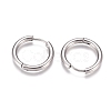 Tarnish Resistant 304 Stainless Steel Huggie Hoop Earrings EJEW-G272-01-14mm-P-2
