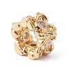 Eco-Friendly Rack Plating Brass Micro Pave Cubic Zirconia European Beads KK-F835-19A-G-2