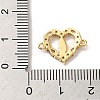 Brass Pave Clear Cubic Zirconia Connector Charms KK-M278-02A-G-3