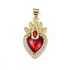 Brass Enamel Pendants KK-R230-08G-04-1