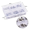 90Pcs 6 Style 304 Stainless Steel Slide On End Clasp Tubes STAS-YW0001-20-4