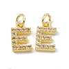 Real 18K Gold Plated Brass Micro Pave Clear Cubic Zirconia Charms KK-E068-VB452-E-2