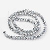 Electroplate Opaque Glass Beads Strands EGLA-A034-P4mm-M09-2