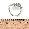 304 Stainless Steel Cuff Open Rings for Women RJEW-L341-02D-P-5