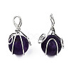 Natural Amethyst Pendants G-N333-013A-2