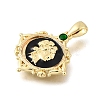 Brass Enamel Pendants KK-U072-18G-2