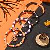 4Pcs 4 Style Polymer Clay Heishi Surfer Stretch Bracelets Set BJEW-TA00276-3