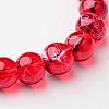 Drawbench Transparent Glass Round Beads Strands X-GLAD-Q012-8mm-15-1