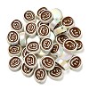 UV Plating Rainbow Iridescent Acrylic Enamel Beads OACR-G012-13-4