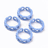 Spray Painted Alloy Cuff Rings RJEW-T011-29B-RS-1