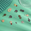 12 Sets 12 Styles Butterfly Flower Bird Alloy Snap Lock Clasps FIND-CA0007-22-5