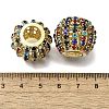 Rhinestone Brass Beads KK-D295-08G-01-2