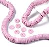 Flat Round Handmade Polymer Clay Beads CLAY-R067-12mm-26-2