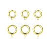 6Pcs 2 Styles Rack Plating Brass Spring Gate Clasps KK-CJ0002-61-1