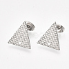 Non-Tarnish 304 Stainless Steel Stud Earring Findings X-STAS-S079-69B-2