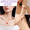 100Pcs Imitation Gemstone Acrylic Pendants PALLOY-AR00039-5