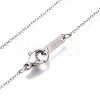 304 Stainless Steel Heart Pendant Necklaces NJEW-I240-25-4
