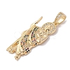 Brass Clear Cubic Zirconia Pendants KK-Z050-03G-02-2
