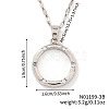 Fashionable Brass Clear Cubic Zirconia Flat Round Pendant Necklaces Women's Versatile Accessory MS7483-2-2