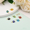 Handmade Evil Eye Lampwork Charms PALLOY-JF00539-3