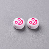 White Opaque Acrylic Beads X-MACR-N008-42-A-3