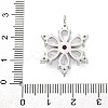 Rack Plating Brass with Cubic Zirconia Pendants KK-Q010-11P-3