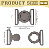 6 Sets Zinc Alloy Side Release Buckles FIND-BC0019-63B-2