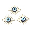 Brass Sun Connector Charms PALLOY-JF02115-1