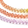 Transparent Painted Glass Beads Strands X1-DGLA-A034-T4mm-A12-4