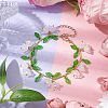 Flower Glass & Acrylic Charm Bracelets BJEW-JB10442-2
