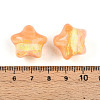 Gradient Color Transparent Hand-drawed Acrylic Beads TACR-P012-01B-06-3
