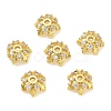 Brass Micro Pave Cubic Zirconia Bead Caps CU-CBAA9C2-08G-1