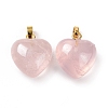 Natural Rose Quartz Pendants X-G-I311-A13-G-1