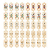 40Pcs 10 Styles Alloy Rhinestone Connector Charms FIND-TA0002-01-3