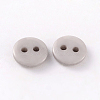 2-Hole Flat Round Resin Sewing Buttons for Costume Design BUTT-E119-28L-05-2