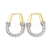 Brass Micro Pave Clear Cubic Zirconia Hoop Earrings EJEW-H158-17A-GP-4