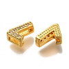 Rack Plating Number Brass Micro Pave Clear Cubic Zirconia Silde Charms KK-A231-13H-2
