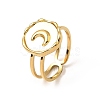 304 Stainless Steel Open Cuff Pad Ring Settings RJEW-Z018-43G-1