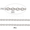 4Pcs 304 Stainless Steel Cable Chain Necklace Making STAS-FS0001-81P-4