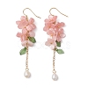 Shell Pearl Dangle Earrings EJEW-TA00617-03-2