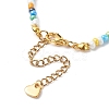 Alloy Enamel Sakura Charm Bracelet BJEW-JB08850-6