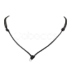 Adjustable Waxed Cord Pendant Necklace Makings NJEW-JN04668-1