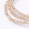 Electroplate Glass Beads Strands EGLA-J025-F16-3
