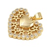 Brass Micro Pave Cubic Zirconia Pendants KK-A269-07G-2