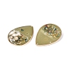 Brass & Epoxy Resin Pendants KK-Q082-03KCG-03-2