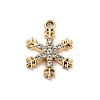 UV Plating Alloy Rhinestone Pendants PALLOY-D026-17G-1